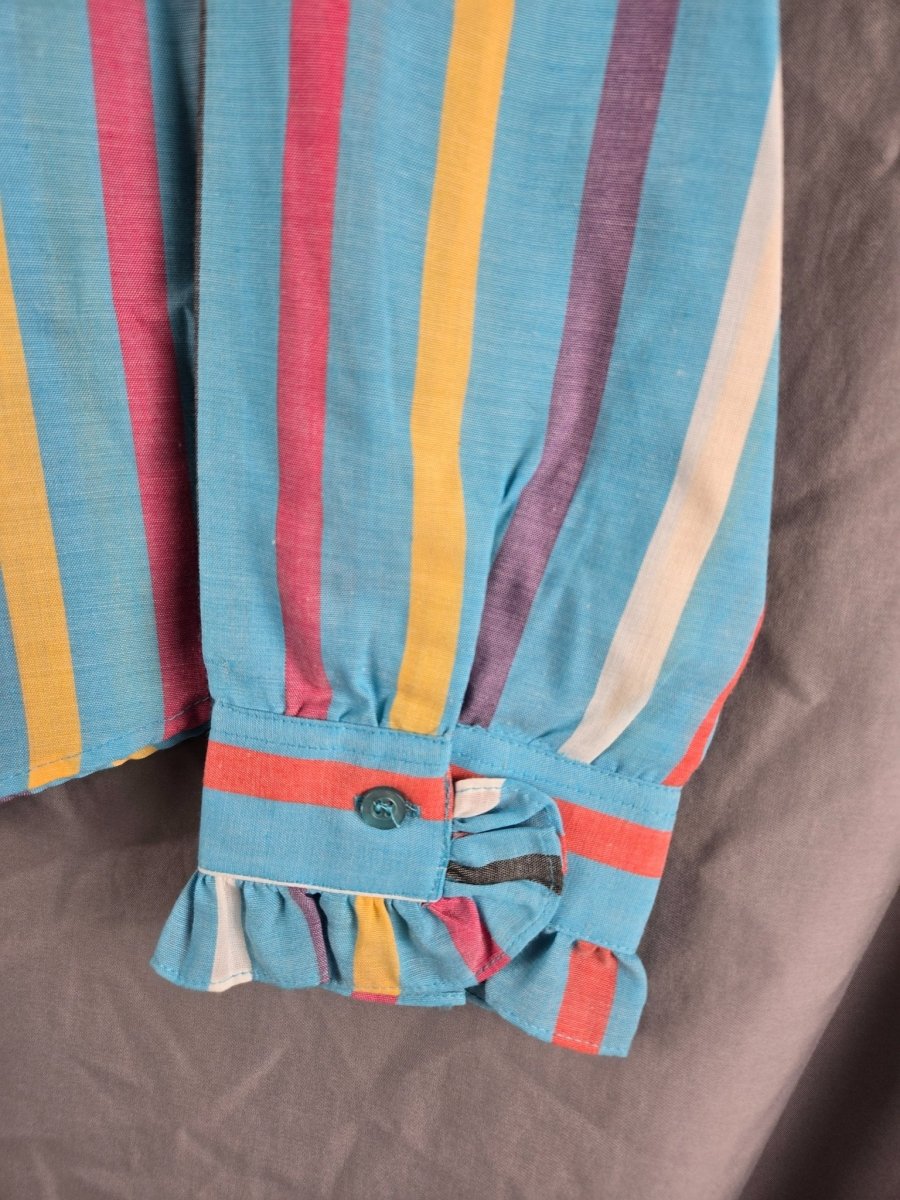 Vintage woman's blouse size 10 multi color - Shirts - ThrowbackBuys - Eclecticcherryreseller