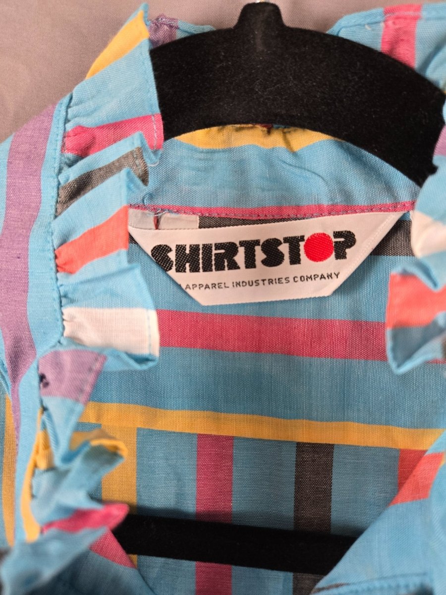 Vintage woman's blouse size 10 multi color - Shirts - ThrowbackBuys - Eclecticcherryreseller