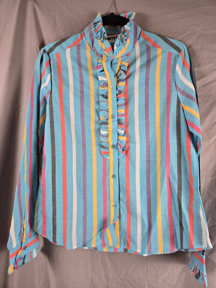 Vintage woman's blouse size 10 multi color - Shirts - ThrowbackBuys - Eclecticcherryreseller
