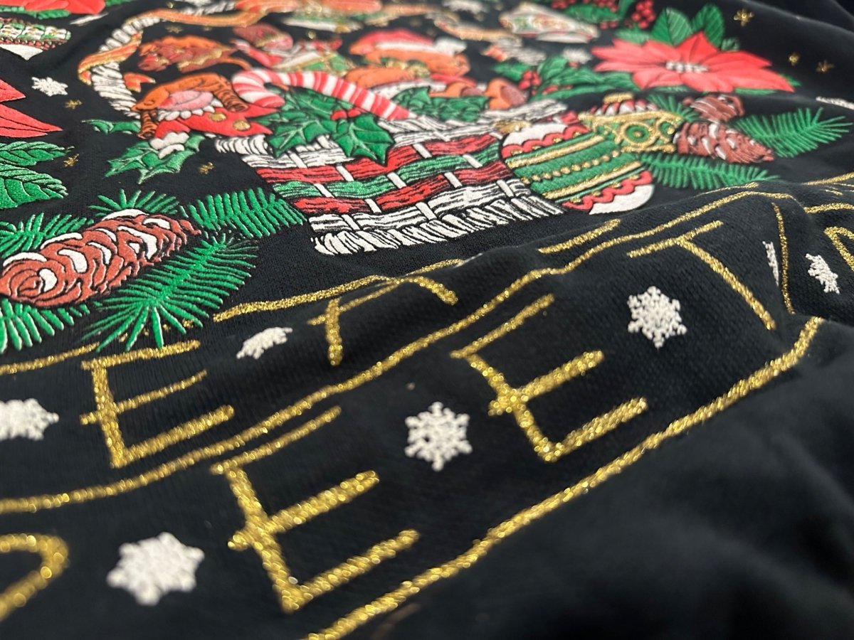 Vintage Women’s 20W Nutcracker Black Christmas Seasons Greetings Sweatshirt USA - Sweatshirts - ThrowbackBuys - Abunnysvintageco