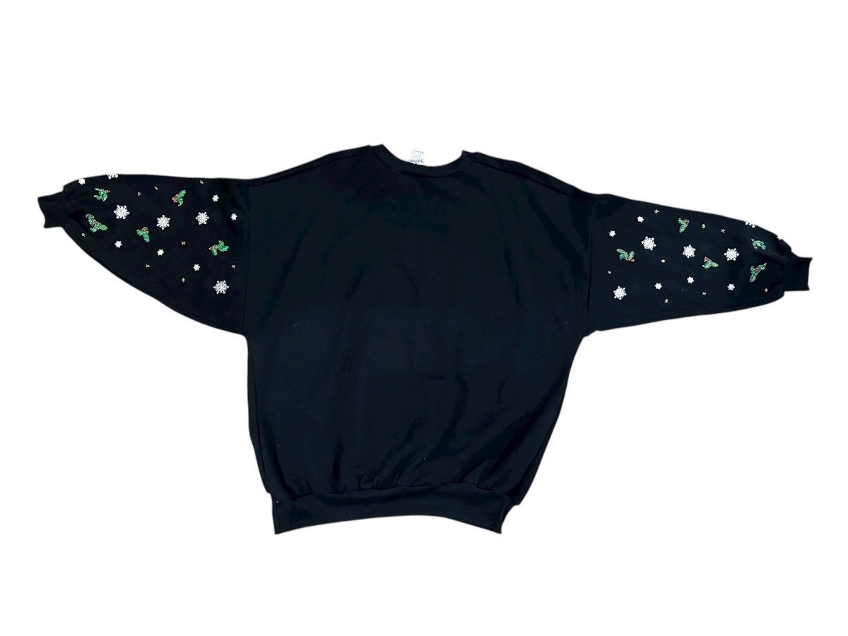 Vintage Women’s 20W Nutcracker Black Christmas Seasons Greetings Sweatshirt USA - Sweatshirts - ThrowbackBuys - Abunnysvintageco