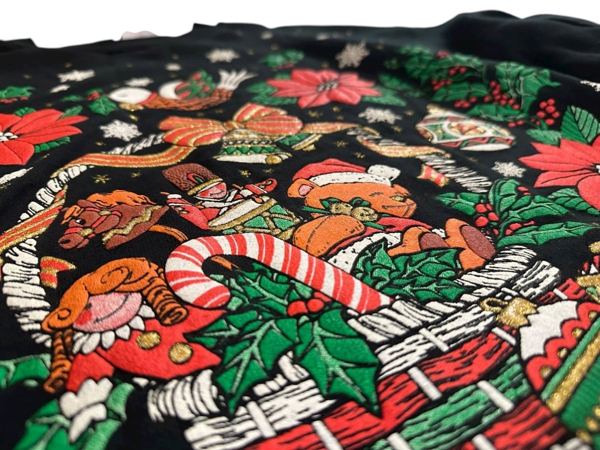 Vintage Women’s 20W Nutcracker Black Christmas Seasons Greetings Sweatshirt USA - Sweatshirts - ThrowbackBuys - Abunnysvintageco