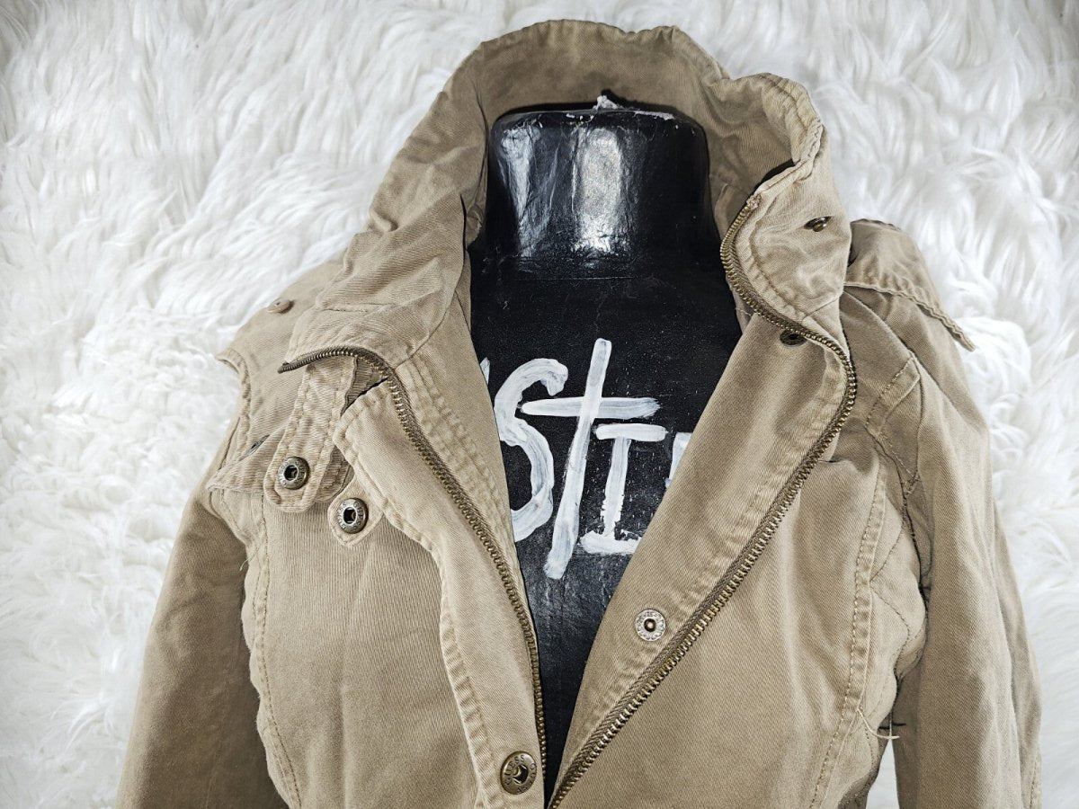 Vintage Y2K Brown Rain Coat Guess Jacket - Down Coat - Size Small - Jackets - ThrowbackBuys - The Thrifty Gypsyy Shop