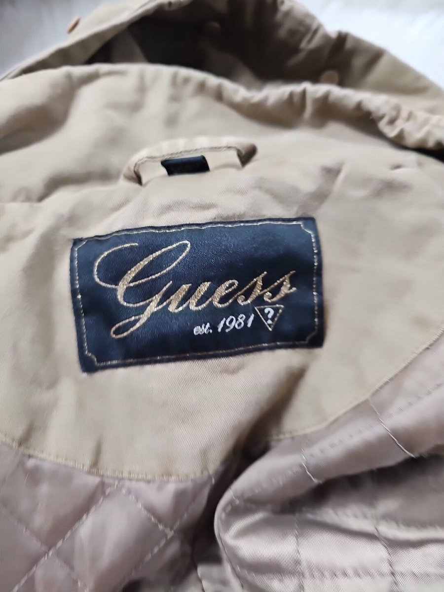 Vintage Y2K Brown Rain Coat Guess Jacket - Down Coat - Size Small - Jackets - ThrowbackBuys - The Thrifty Gypsyy Shop