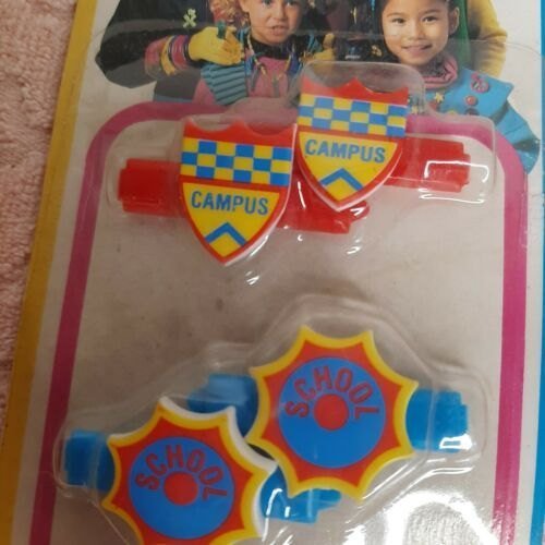 vtg 1990s Color Mates NOS 6 pack STUDENT/SCHOOL/CAMPUS Barrettes Shalom 60040BA - Accessories - ThrowbackBuys - Susieqnejp