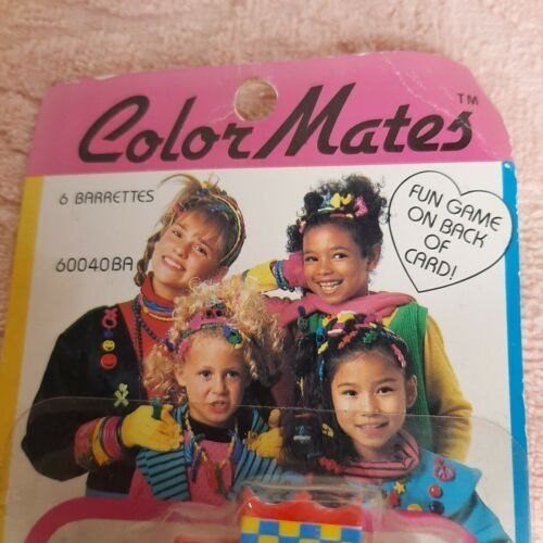 vtg 1990s Color Mates NOS 6 pack STUDENT/SCHOOL/CAMPUS Barrettes Shalom 60040BA - Accessories - ThrowbackBuys - Susieqnejp
