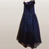 Vtg 7 GUNNE SAX Jessica McClintock Lace Prom Dress Party Gown Blue/Black DAMAGED - Dresses - ThrowbackBuys - Susieqnejp
