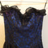 Vtg 7 GUNNE SAX Jessica McClintock Lace Prom Dress Party Gown Blue/Black DAMAGED - Dresses - ThrowbackBuys - Susieqnejp
