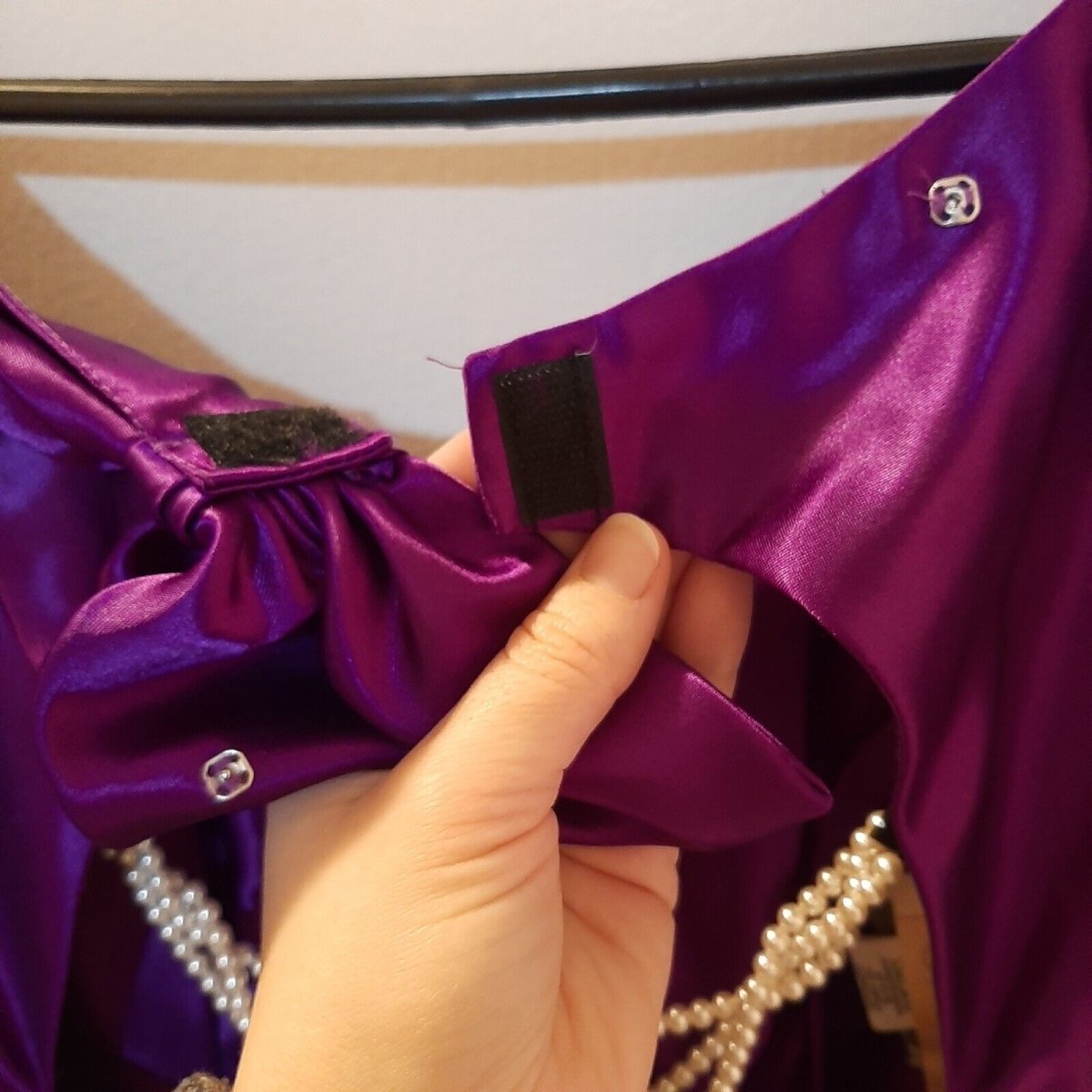 Vtg 7/8 Alfred Angelo Purple Satin Prom Bridesmaid Dress Gown Puff Sleeves USA - Dresses - ThrowbackBuys - Susieqnejp