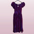 Vtg 7/8 Alfred Angelo Purple Satin Prom Bridesmaid Dress Gown Puff Sleeves USA - Dresses - ThrowbackBuys - Susieqnejp