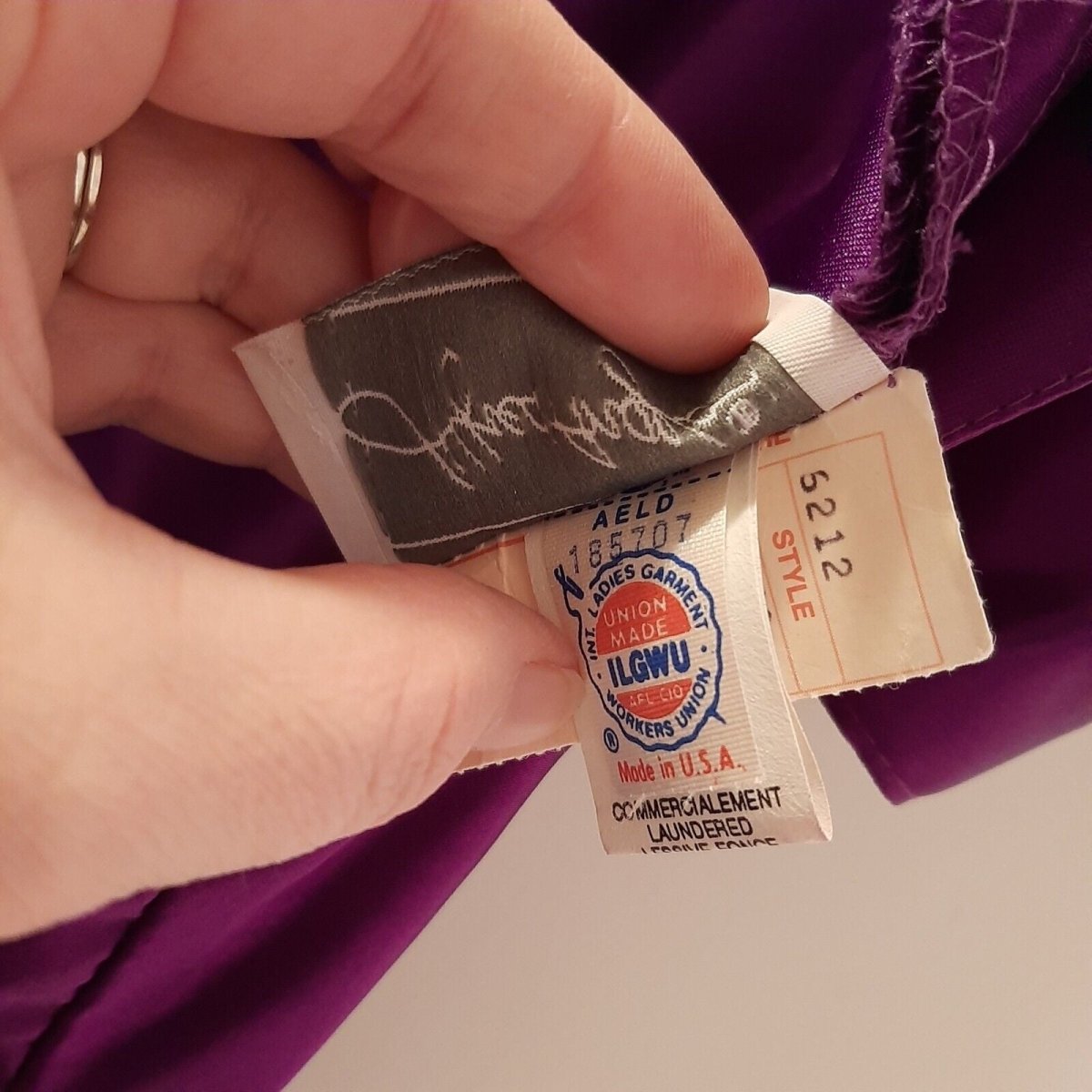 Vtg 7/8 Alfred Angelo Purple Satin Prom Bridesmaid Dress Gown Puff Sleeves USA - Dresses - ThrowbackBuys - Susieqnejp