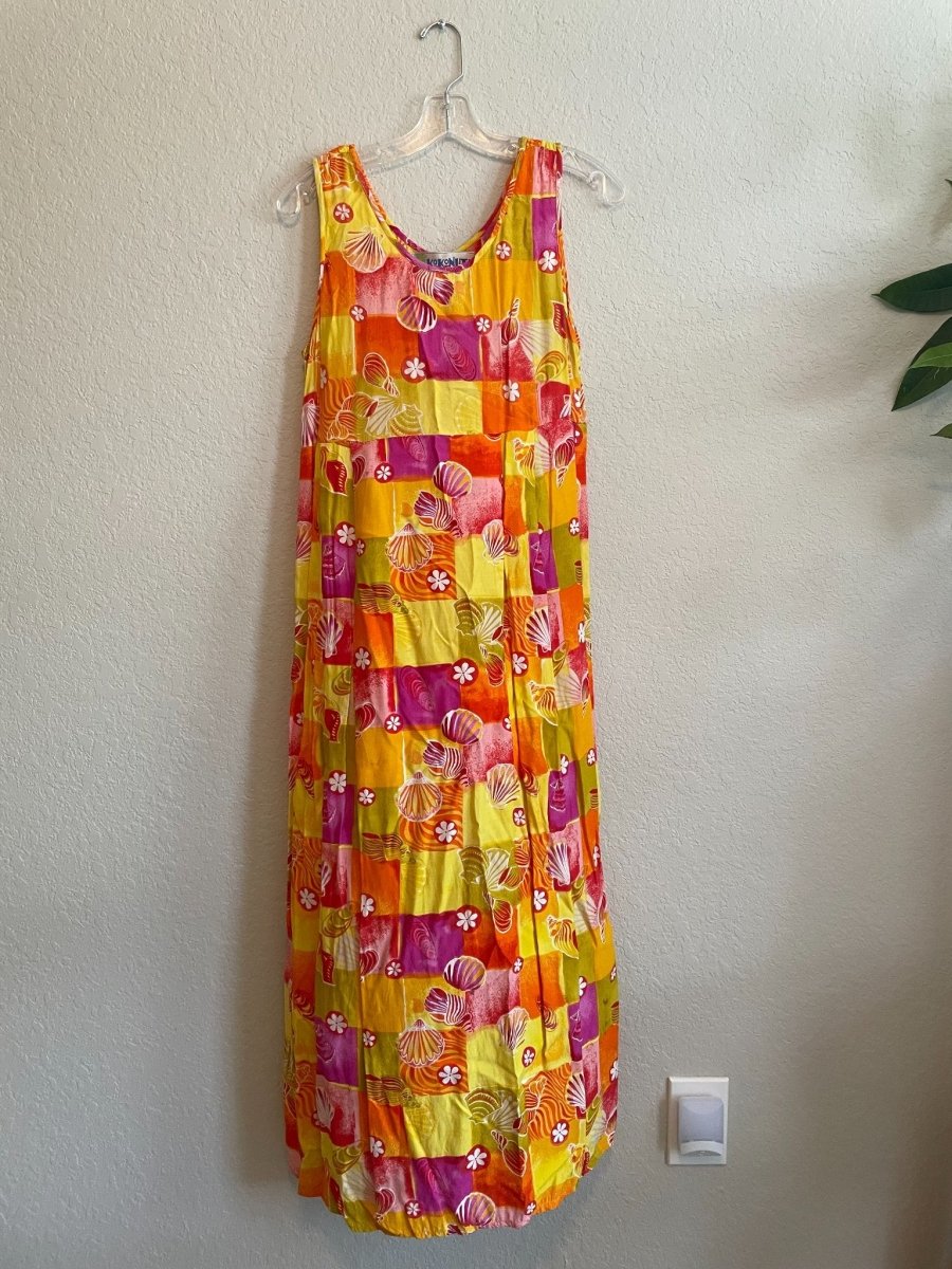 VTG Beachy 90s Maxi Dress - Dresses - ThrowbackBuys - Badsandyvintage