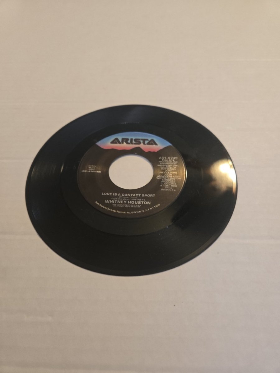 Whitney Houston One Moment in Time 1988 Olympics 45 RPM Vinyl Record - Vinyl - ThrowbackBuys - Amanda's Awesome Finds