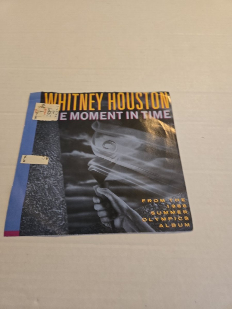 Whitney Houston One Moment in Time 1988 Olympics 45 RPM Vinyl Record - Vinyl - ThrowbackBuys - Amanda's Awesome Finds