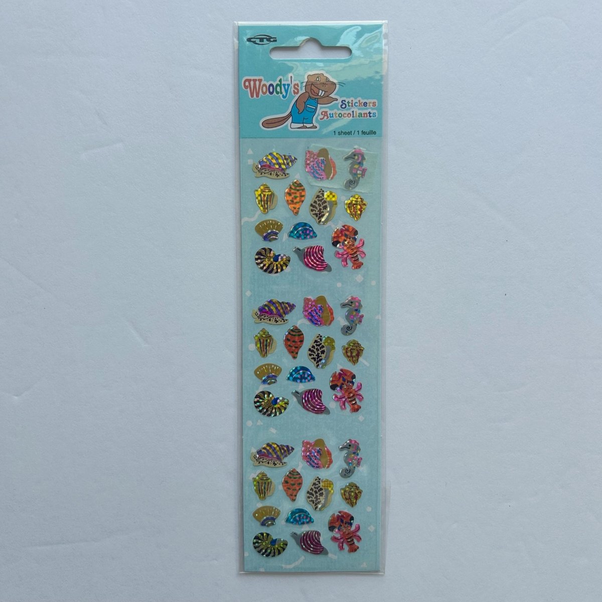 Woody's Sealed Sticker Sheets Ocean Sea Life Fish Turtles Whales - Stickers - ThrowbackBuys - NostalgicEpisodes