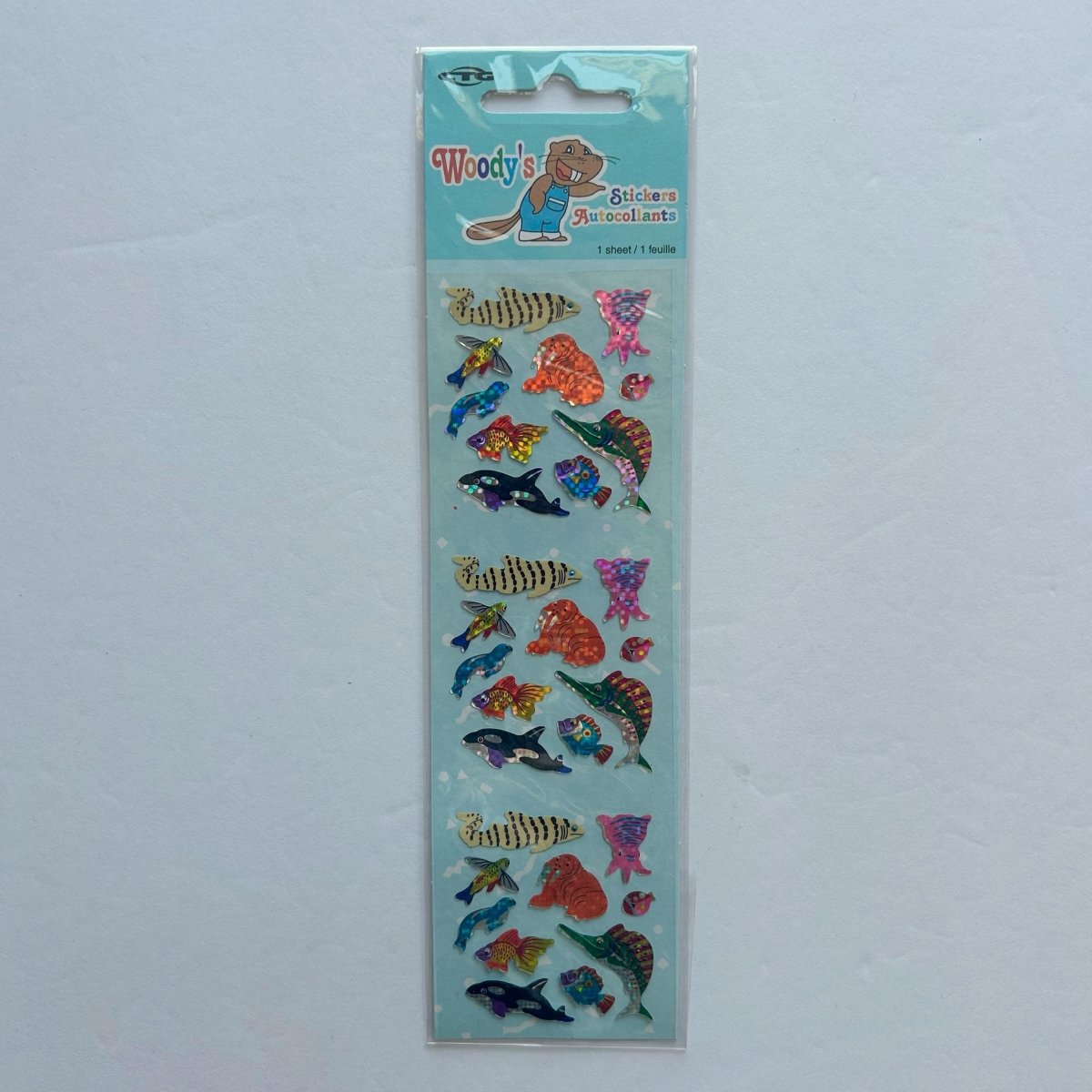 Woody's Sealed Sticker Sheets Ocean Sea Life Fish Turtles Whales - Stickers - ThrowbackBuys - NostalgicEpisodes
