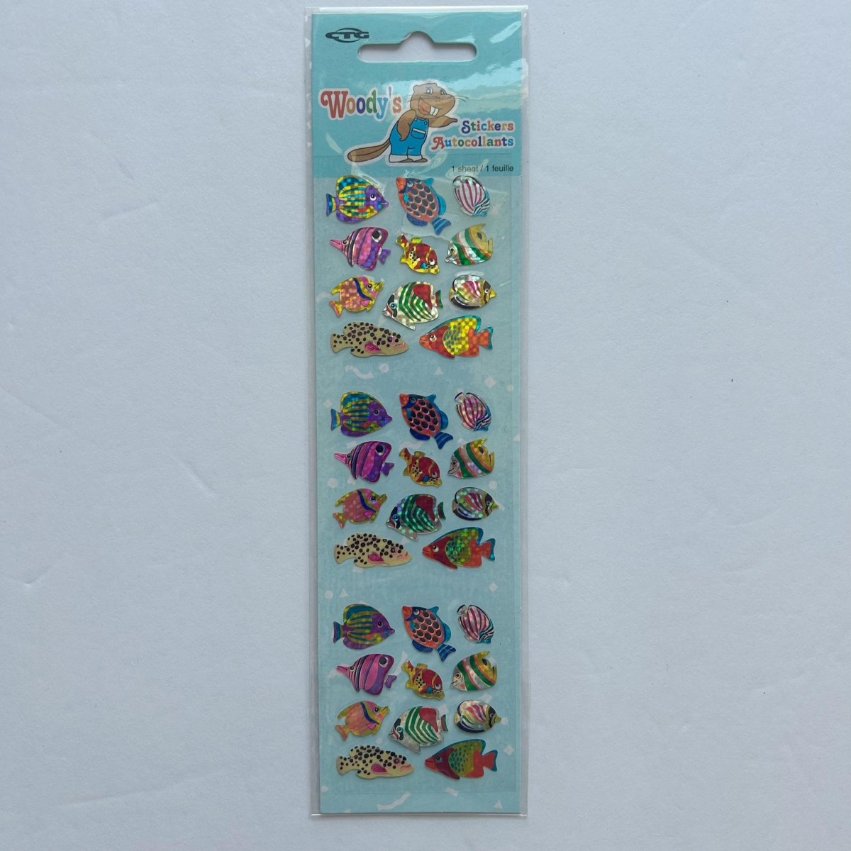 Woody's Sealed Sticker Sheets Ocean Sea Life Fish Turtles Whales - Stickers - ThrowbackBuys - NostalgicEpisodes