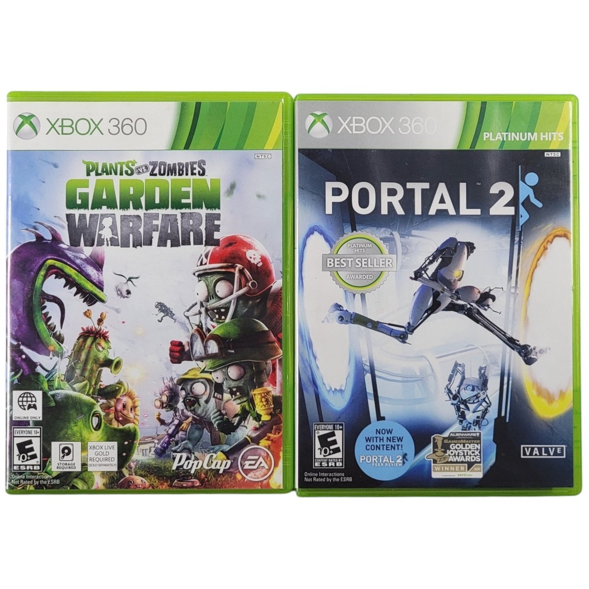 Xbox 360 Games - Portal 2 & Plants VS Zombies Garden Warfare - Video Games - ThrowbackBuys - A N E 1 Stop Shop