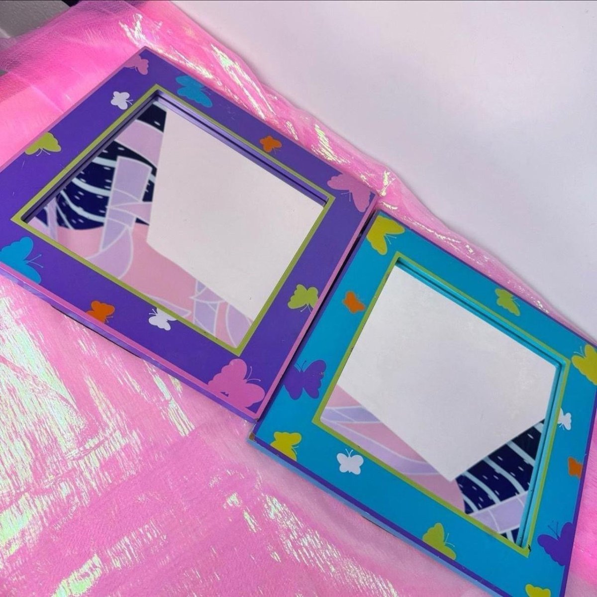 Y2K Butterfly Mirror Set – 2000s Nostalgia Room Decor - Decor - ThrowbackBuys - Starbunnyvintage