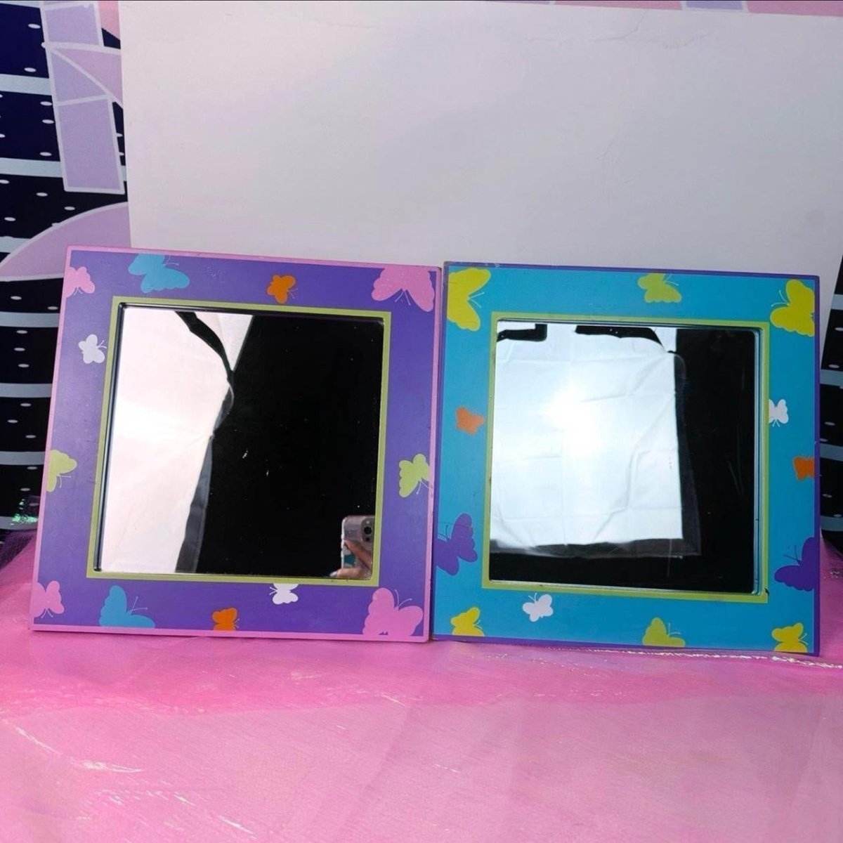 Y2K Butterfly Mirror Set – 2000s Nostalgia Room Decor - Decor - ThrowbackBuys - Starbunnyvintage
