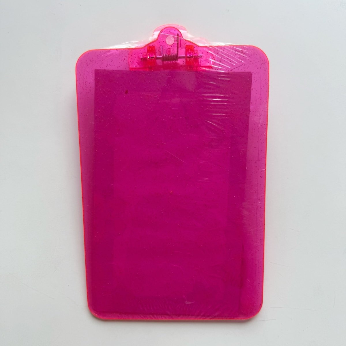 Y2K Glitter Pink Flower Clip Board with Fluffy Pen - Paper Goods - ThrowbackBuys -NostalgicEpisodes