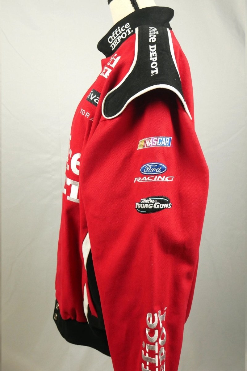 Y2K Office Depot Racing Jacket - Jackets - ThrowbackBuys - Shiznit