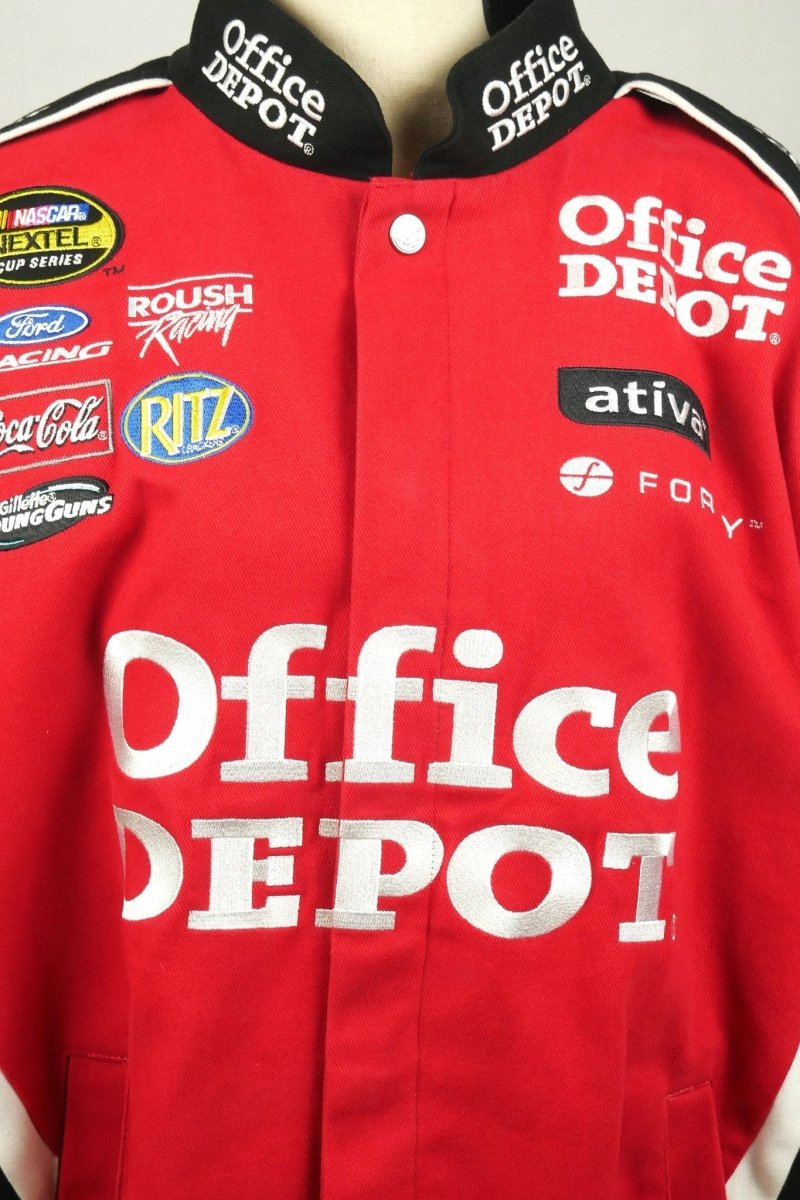 Y2K Office Depot Racing Jacket - Jackets - ThrowbackBuys - Shiznit