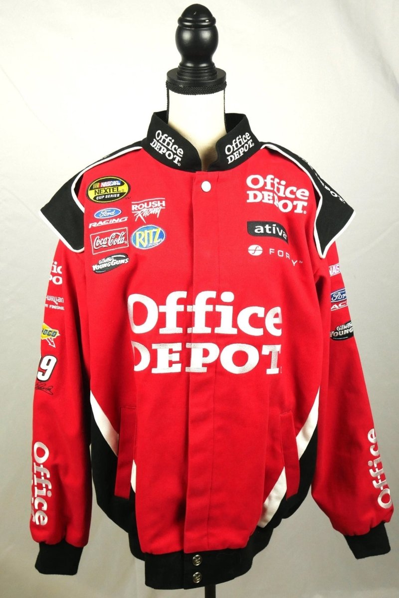 Y2K Office Depot Racing Jacket - Jackets - ThrowbackBuys - Shiznit