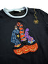 Y2K Style Black Sweater – Pumpkins in Witch Hats - Long Sleeve T-Shirt - ThrowbackBuys - Shiznit