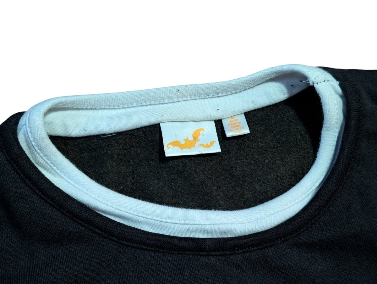 Y2K Style Black Sweater – Pumpkins in Witch Hats - Long Sleeve T-Shirt - ThrowbackBuys - Shiznit