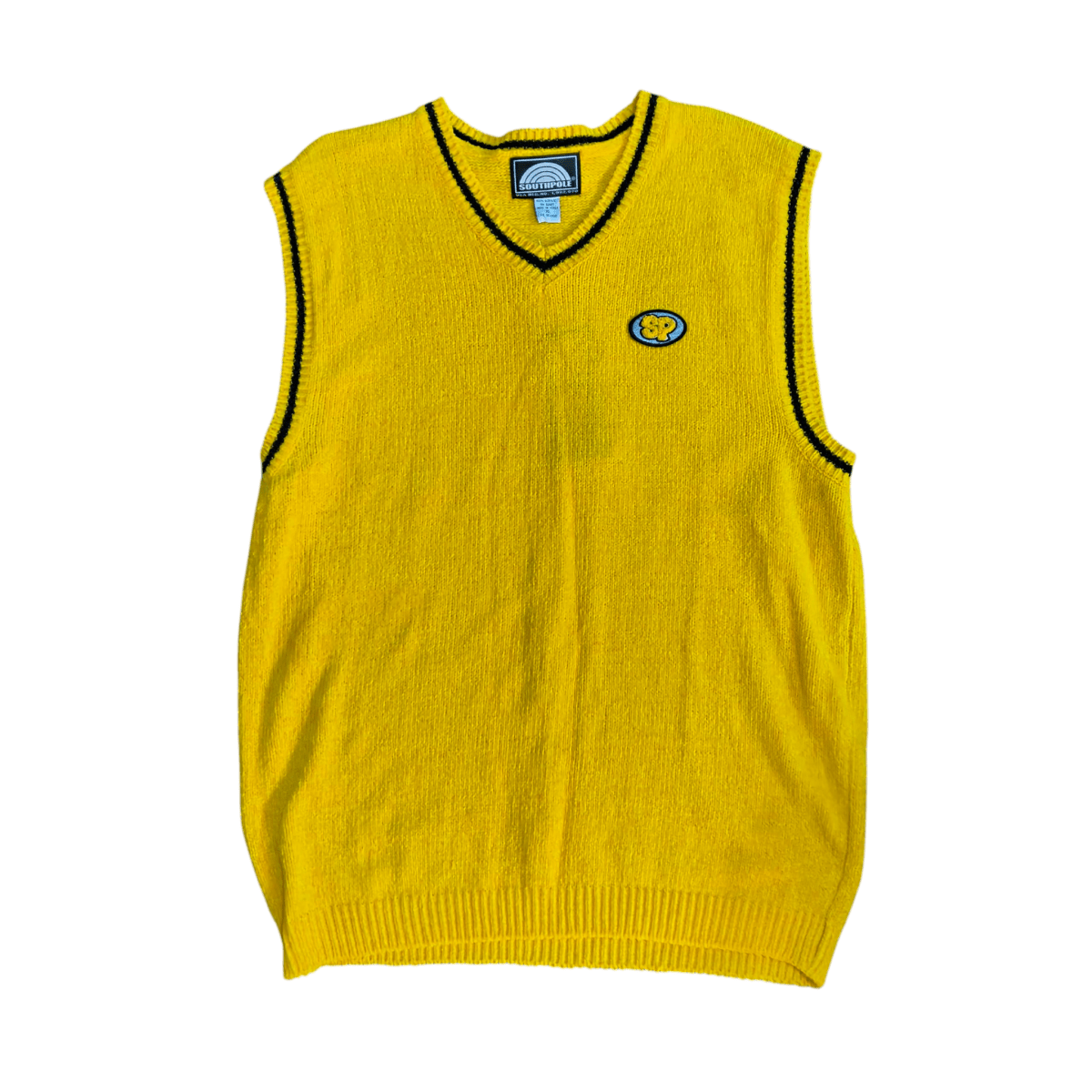 Y2K Yellow South Pole Vest - NWT - Sweaters - ThrowbackBuys - Shiznit